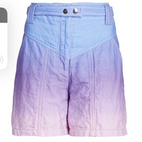 Isabel Marant KAYNETD shorts in blue/purple ombré FR34 - Picture 4 of 6